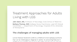 Treatment Approaches for Adults Living With LGS